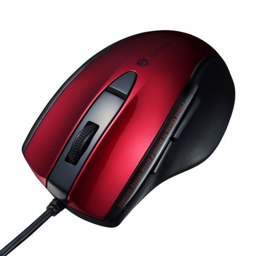 【5個セット】 サンワサプライ 静音有線ブルーLEDマウス(5ボタン) MA-BL168RX5