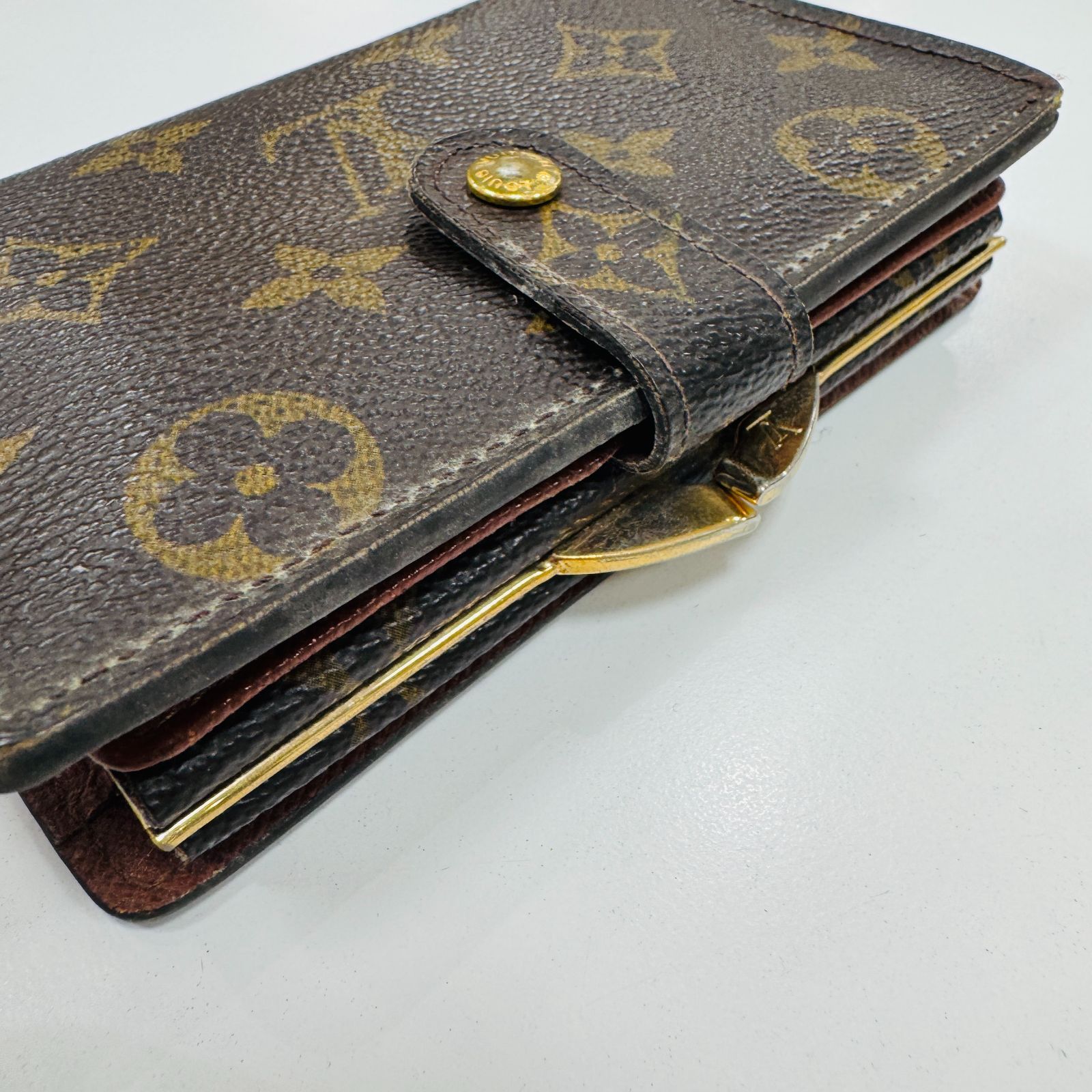 A【訳あり】LOUIS VUITTON ルイヴィトン 二つ折財布 モノグラム がま口 
