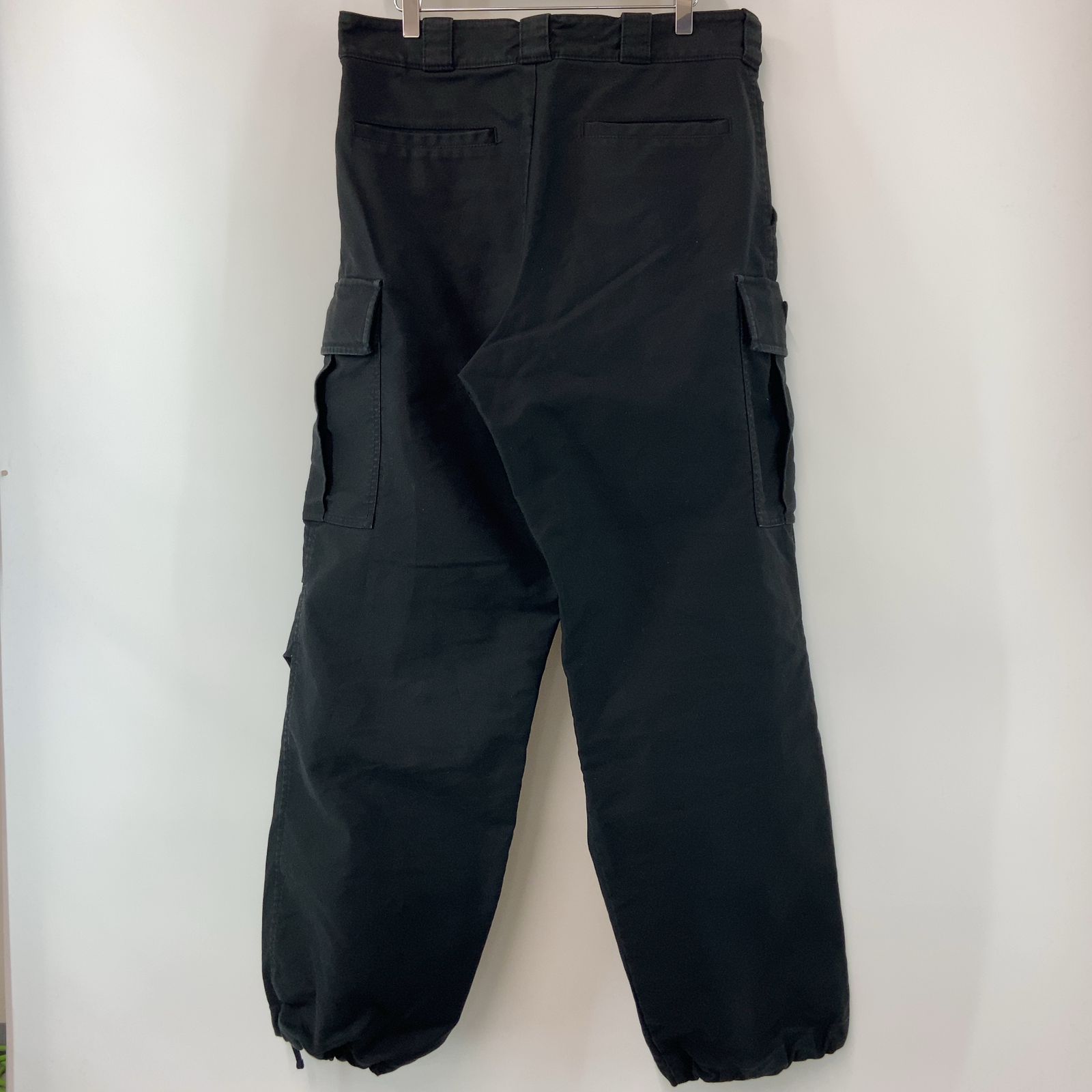 PRADA プラダ】【2023年モデル Black Cotton Satin Cargo Pant S