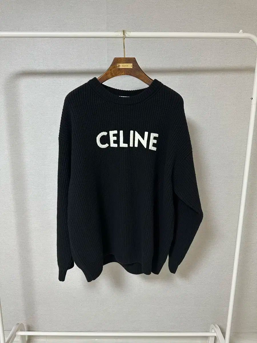 M CELINE セリーヌ リブ付き オーバ ウール ニット セーター