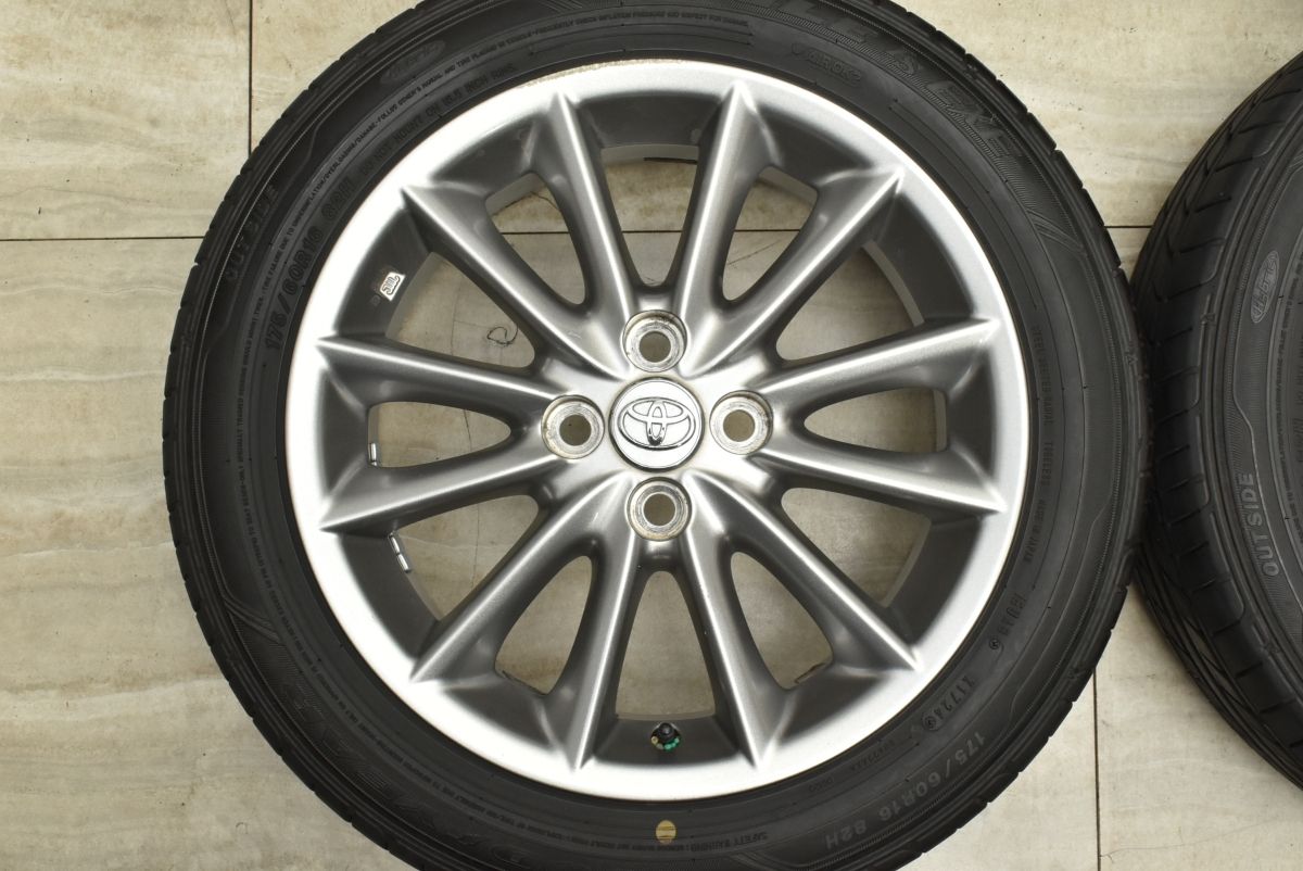 バリ溝 製 トヨタ カローラフィールダー 純正 16in 6J 45 PCD100 グッドイヤー イーグルLS EXE 175 60R16 アクア ヴィッツヤリス