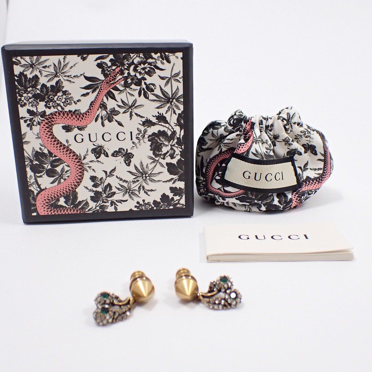 GUCCI タイガーヘッド ラインストーン マルチカラー ピアス 2025年最新】gucciピアスタイガーの人気アイテム - メルカリ