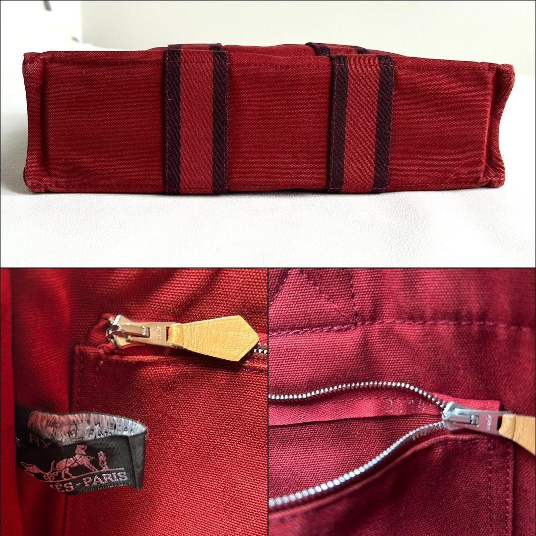 HERMESフールトゥPM RED×BLACKトートバッグ✴︎クリーニング済 - メルカリ