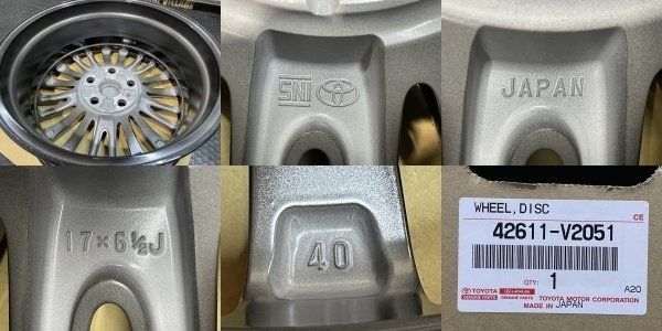 新品】トヨタ 40アルファード 純正ホイール 17インチ 4本 6.5