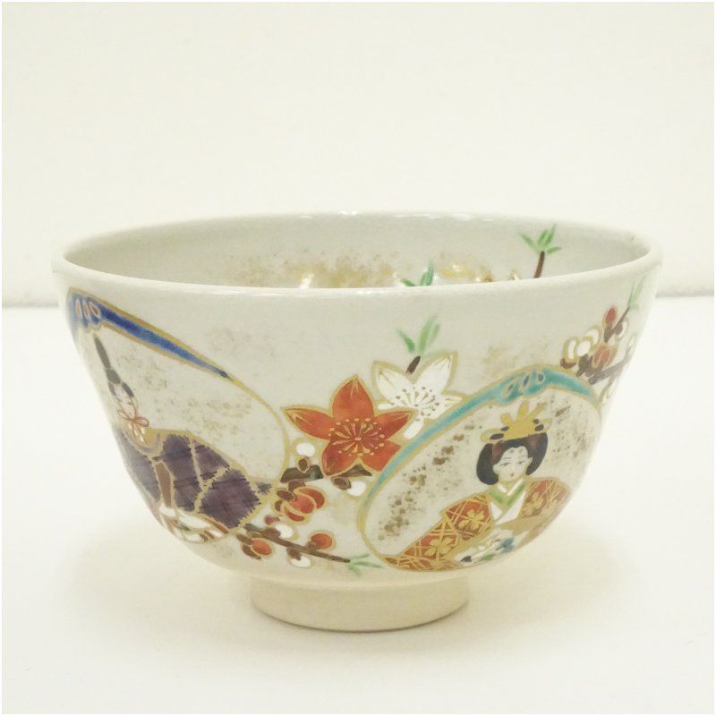 京焼 手塚桐鳳造 仁清写貝合雛茶碗（共箱） 茶道 抹茶 おしゃれ 抹茶