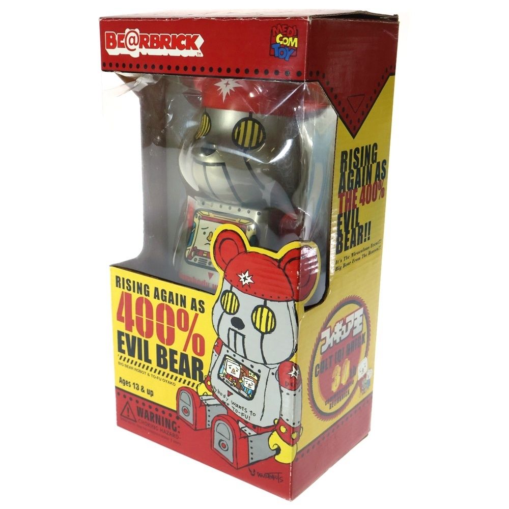 MEDICOM TOY - MEDICOM TOY メディコムトイ EVIL BEAR BE@RBRICK 400% デビルベアー ベアブリック フィギュア レッド/シルバー MEDICOM TOY (メディコムトイ) EVIL BEAR BE@RBRICK 400% デビル