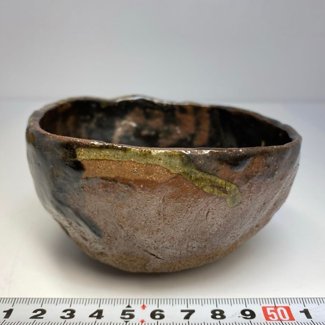 常滑焼 名工 滝田椿渓 茶碗 木箱付 横幅約11㎝ 東Y6-