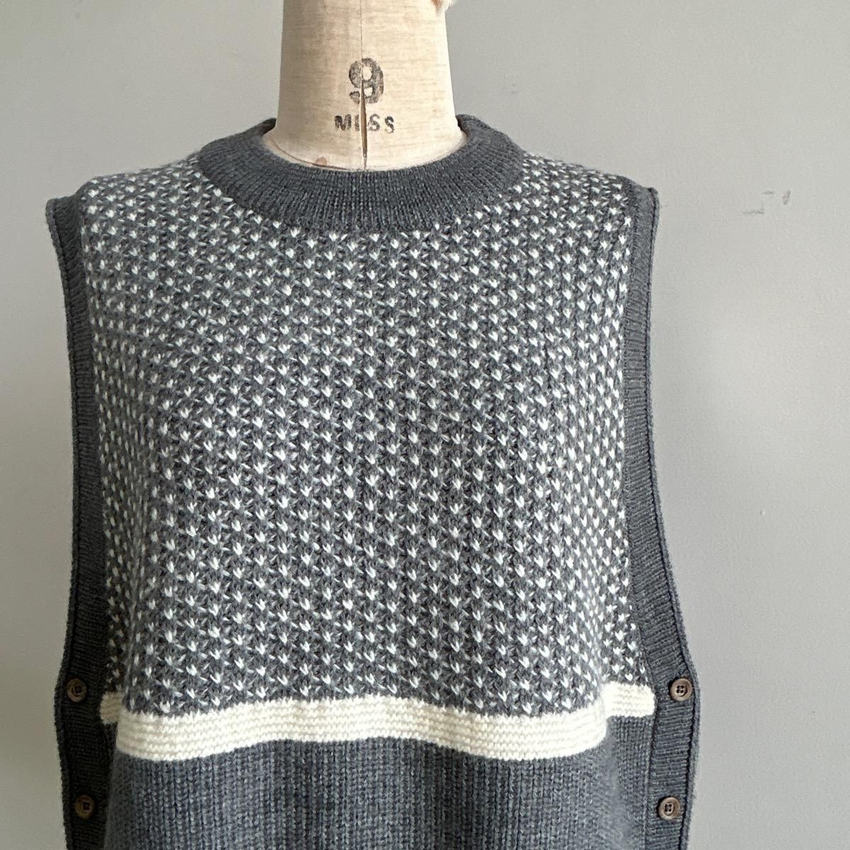 tumugu モヘア混ジャガードベスト