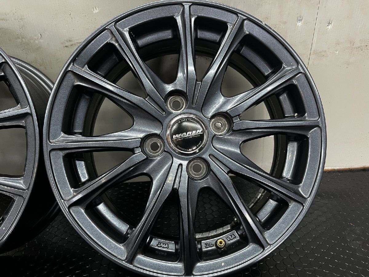 HOT STUFF WAREN ホットスタッフ ヴァーレン 14インチ 4本 5.5J4HPCD100 45 フィット キューブ フィットアリア等 SHE014