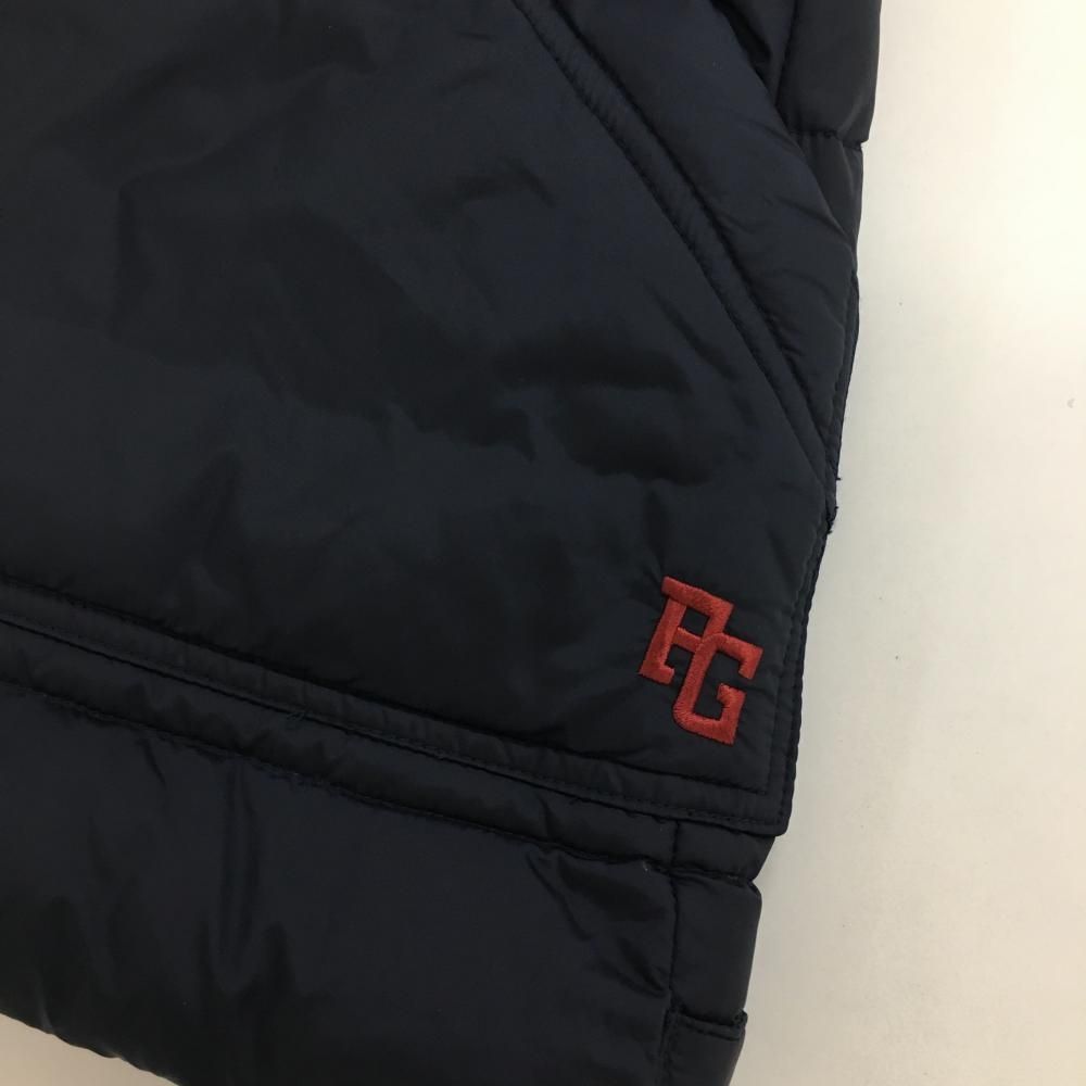 パーリーゲイツ ダブルジップ ダウンジャケット ネイビー×レッド