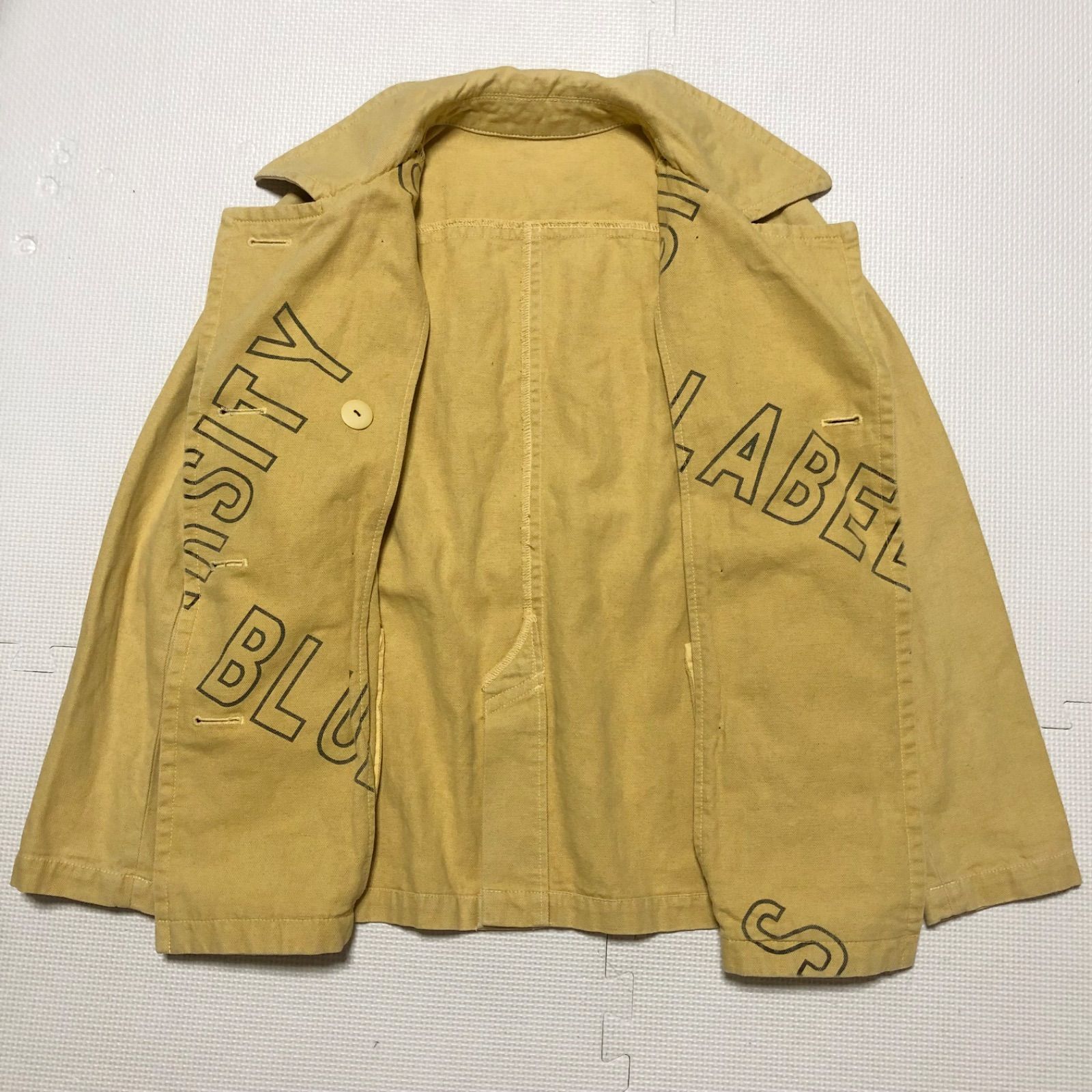BURBERRYバーバリーブルーレーベル スプリングコート イエロー M □美品□BURBERRY BLUE LABEL バーバリーブルーレーベル リネン