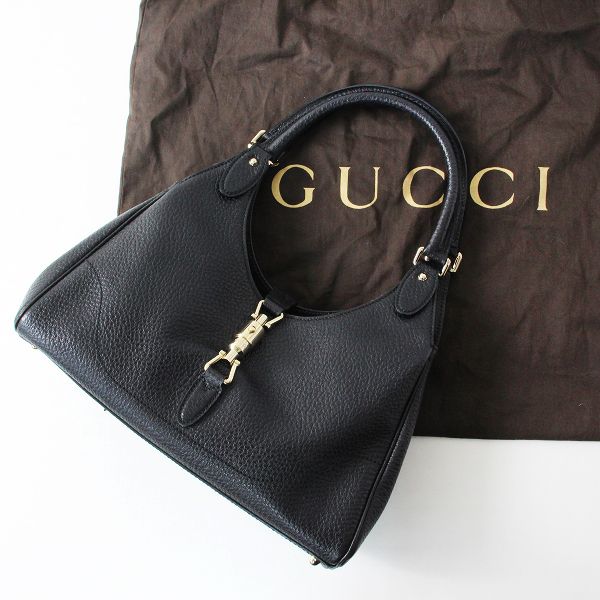 美品 GUCCI グッチ 145819 002122 ジャッキー ハンドバッグ/ブラック