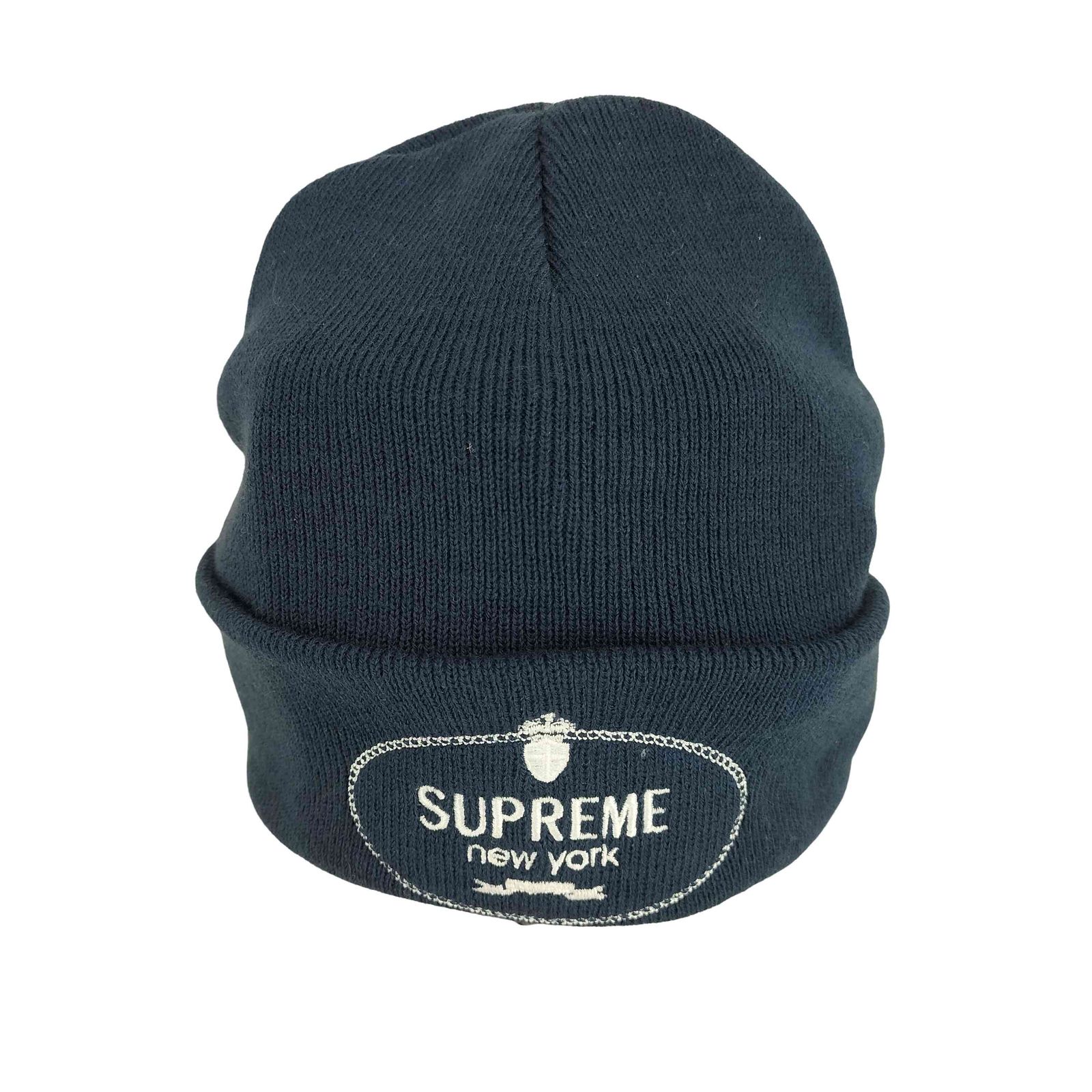 SUPREME Crest Beanie 24aw ニット帽 ネイビー Supreme - 24aw SUPREME Crest Beanie navyの通販 by プロフ必読