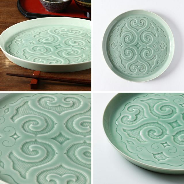 皿 食器 プレート プチ ギフト おしゃれ 高級 有田焼 陶土 | 26cm