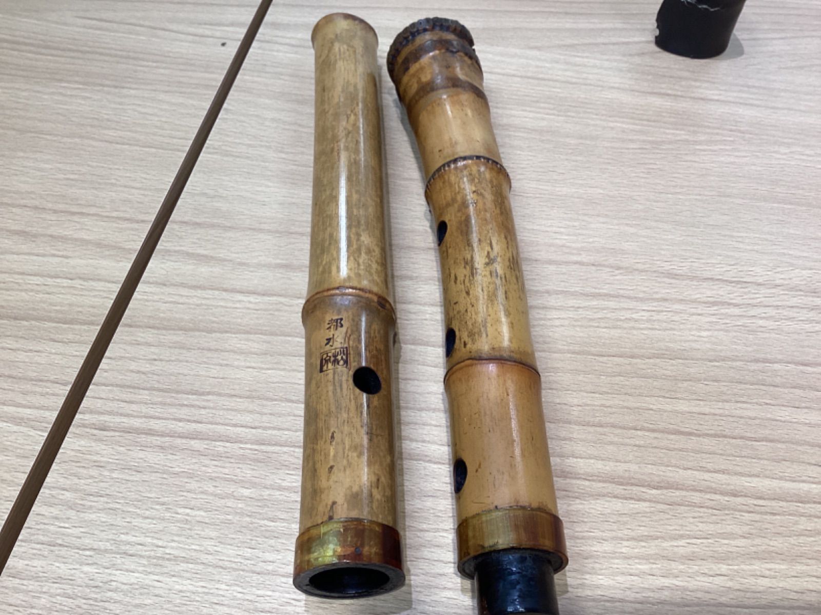 尺八 林山 銘 2尺 歌口銀縁 藤巻 銀三線 琴古流 和楽器 笛 虚無僧 日本 尺八 林山 銘 2尺 歌口銀縁 藤巻 銀三線 琴古流 和楽器 笛