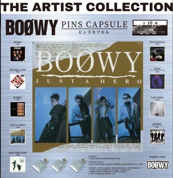 BOØWY BOOWY ボウイ ボーイ ガチャ ピンバッジ ピンズ ピンズカプセル