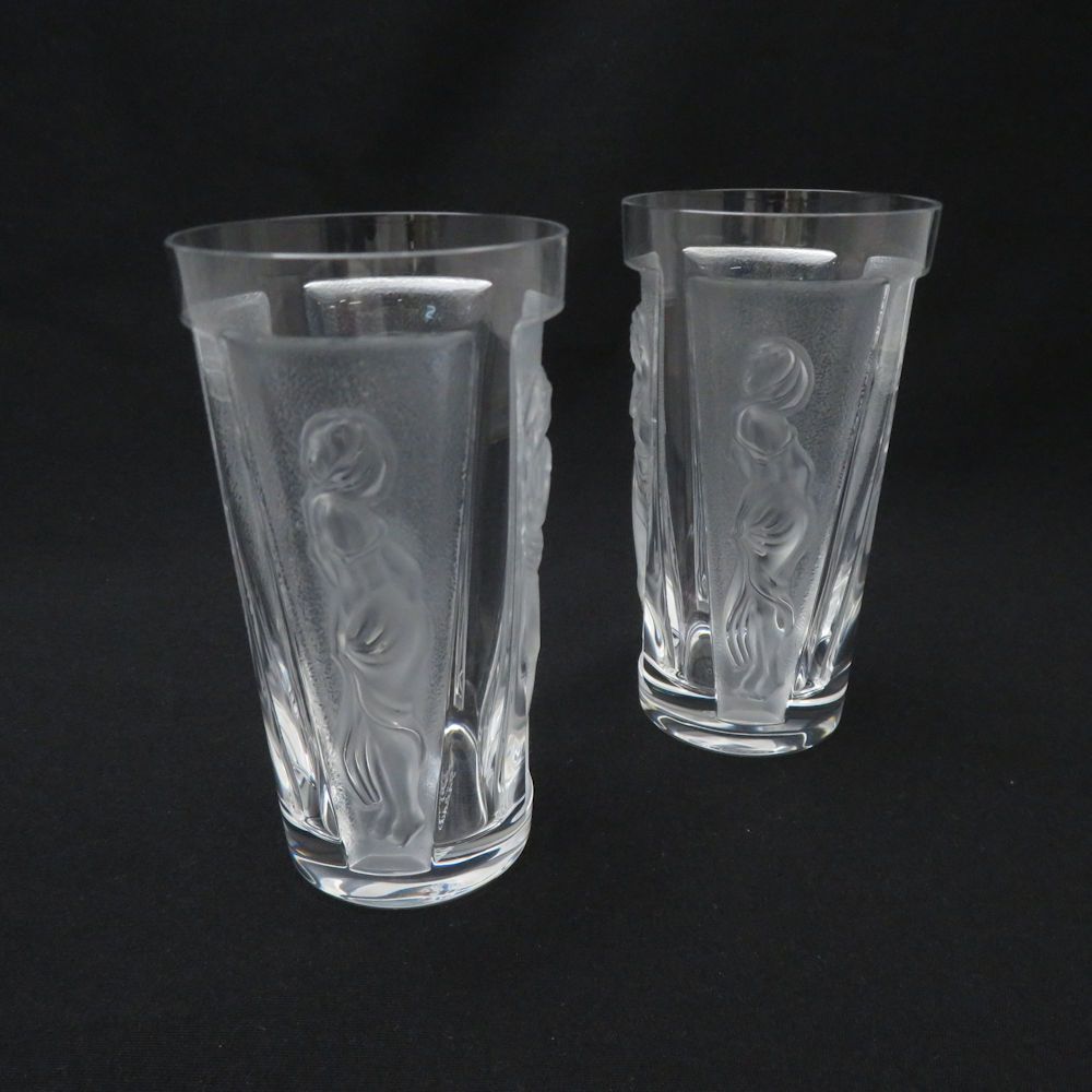 LALIQUE ラリック ミューズ タンブラー 2点 ペア グラス 女神