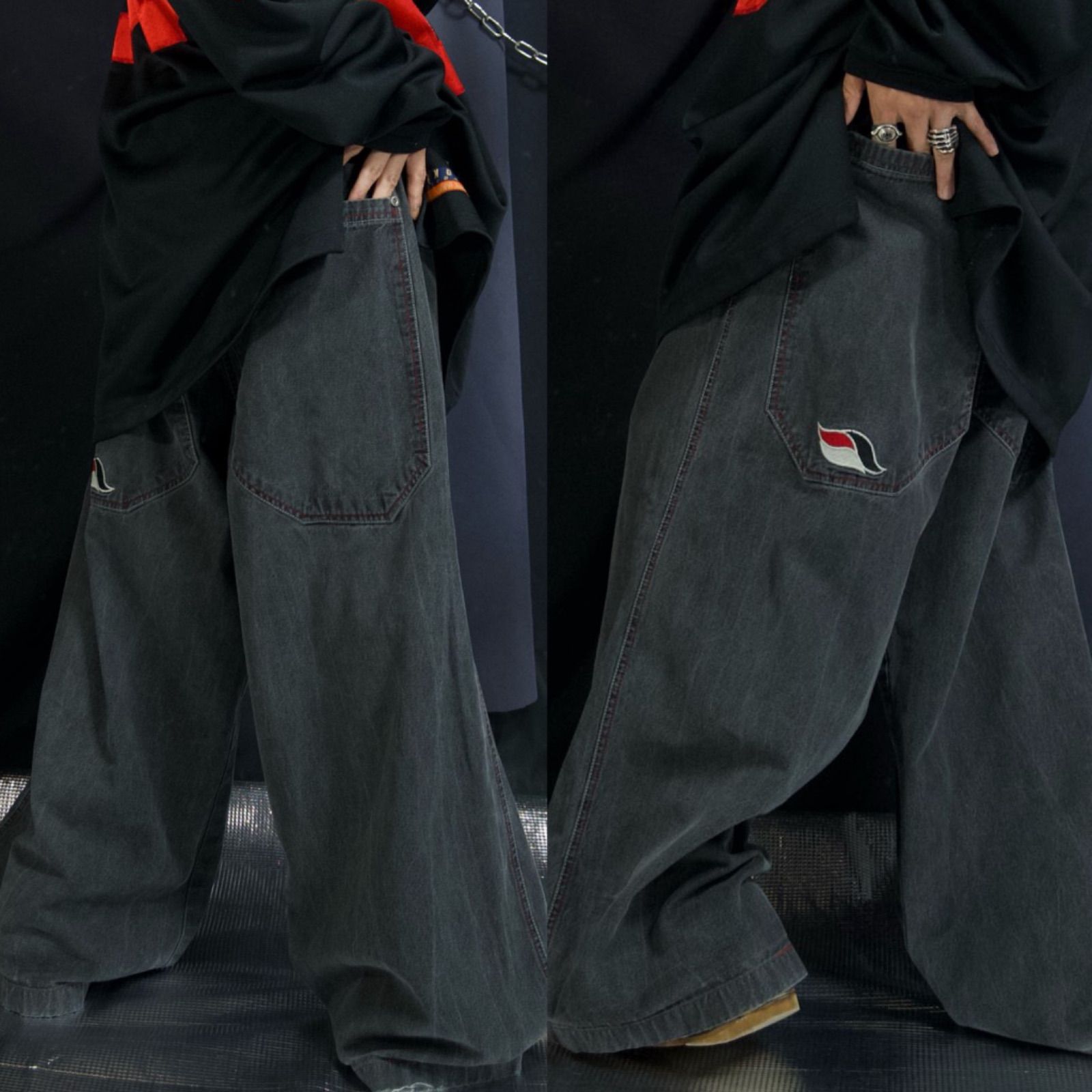 Kikwear Black Raver Denim キックウェア ブラック デニム レイバー 