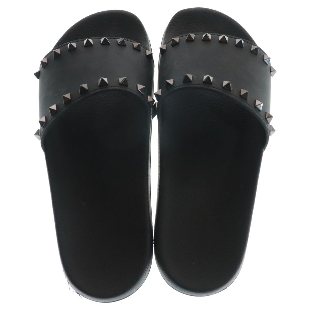 お値下げ【美品】Valentino ロックスタッズ　ラバーサンダル ヴァレンティノ VALENTINO ロックスタッズ フラット ラバーサンダル