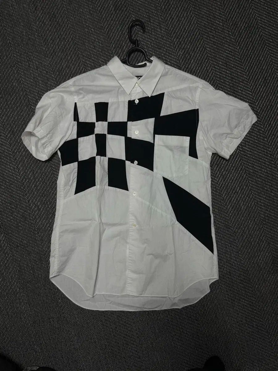 COMME des GARCONS コム デ ギャルソン 黒 チェッカーボード シャツ L