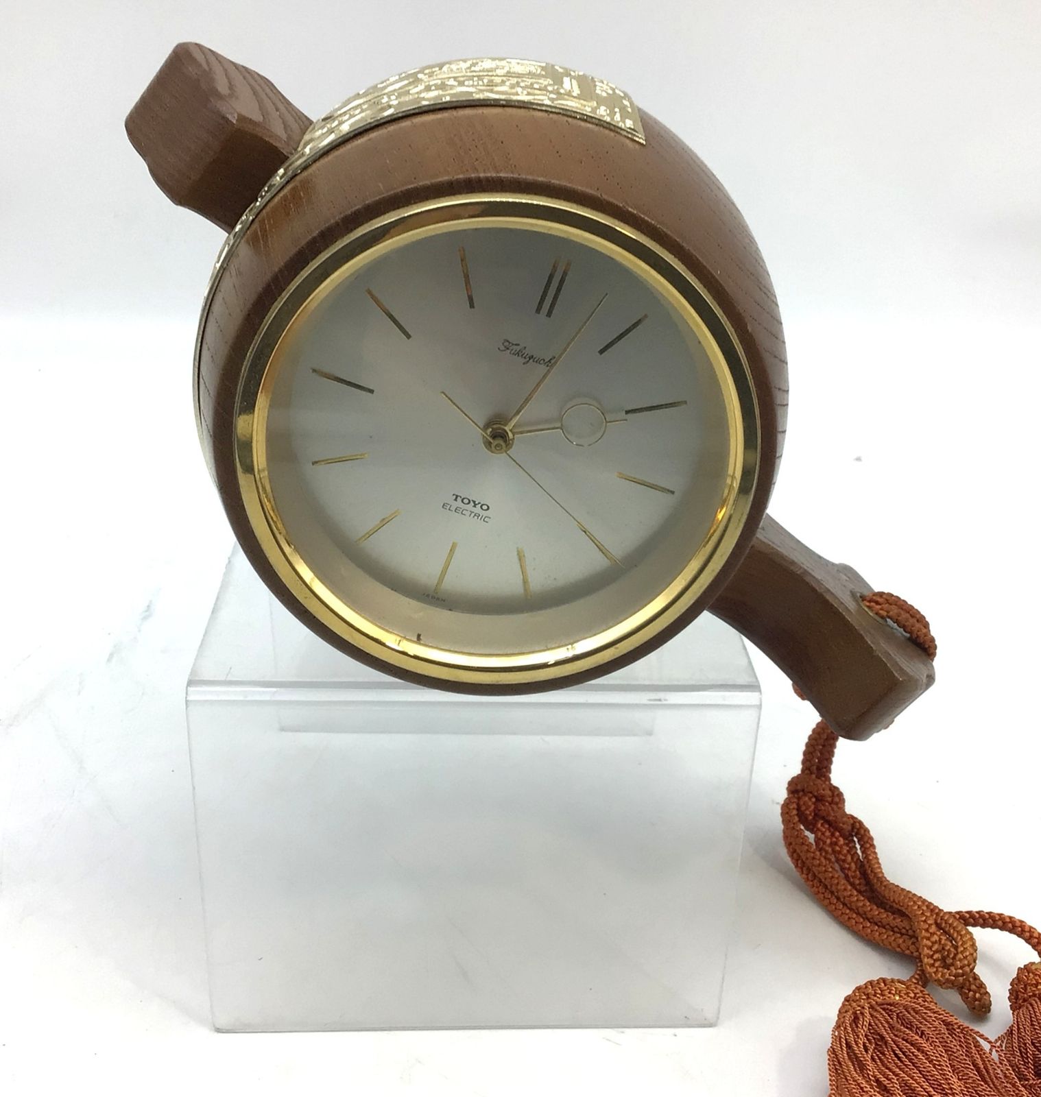3470 【稼動品】 TOYO/東洋時計 木製 打出の小槌 置き時計 fukuguchi