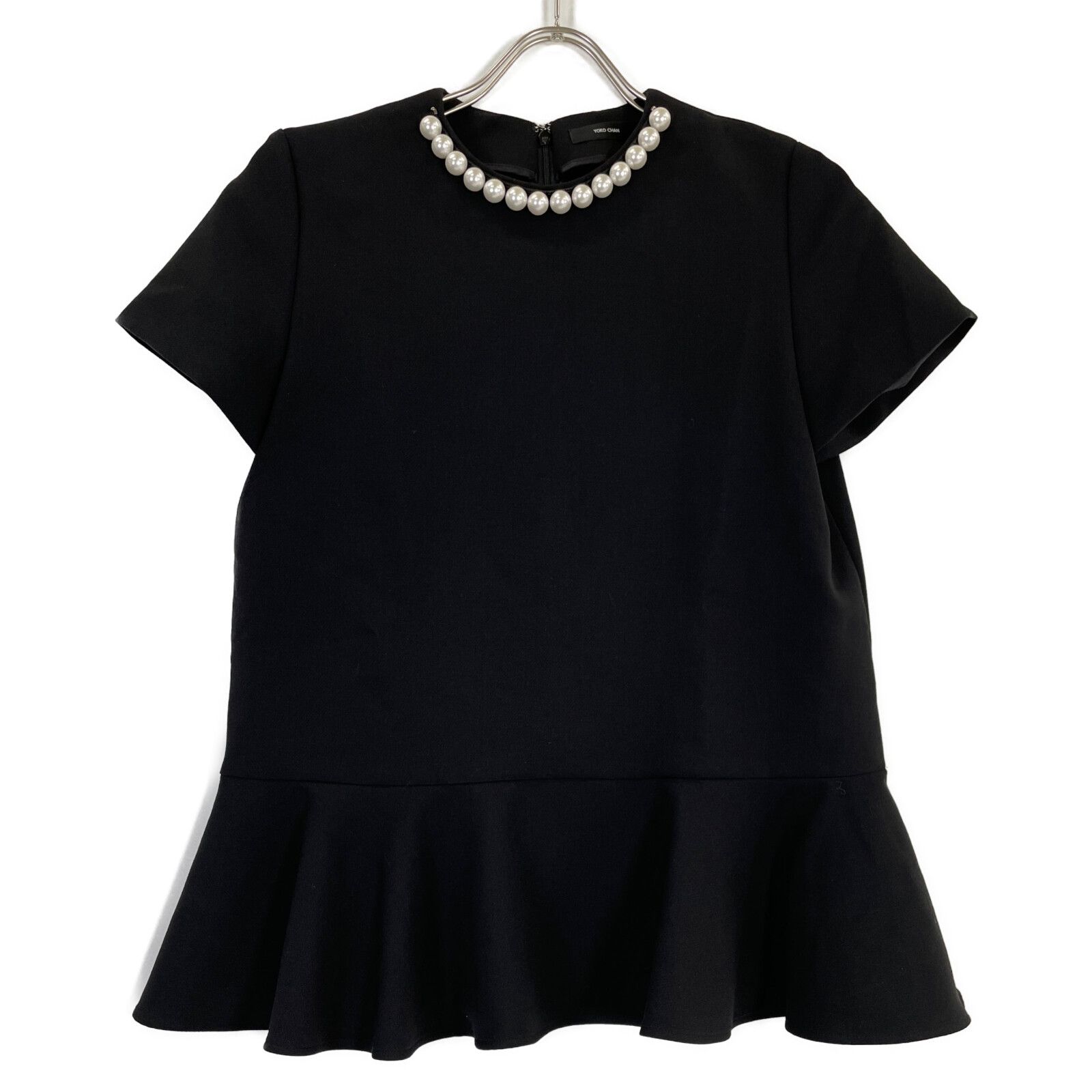 ヨーコチャン YCB-222-302 22年製ﾌﾞﾗｯｸ ｼｮｰﾄｽﾘｰﾌﾞﾗｯﾌﾙﾊﾟｰﾙﾌﾞﾗｳｽ 38