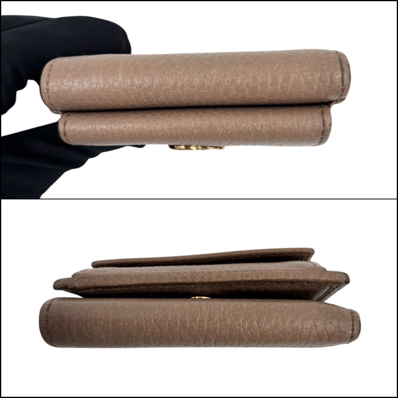 GUCCI グッチ 三つ折り財布 GGマーモント ミニウォレット コンパクト