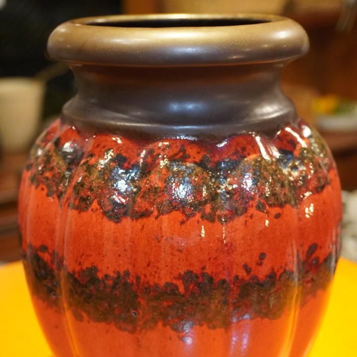 fatlava・ヴィンテージ陶器フラワーベース花器花瓶シューリッヒ scheurich-keramik シューリッヒ社 Fat Lava フラワーベース 花瓶 W