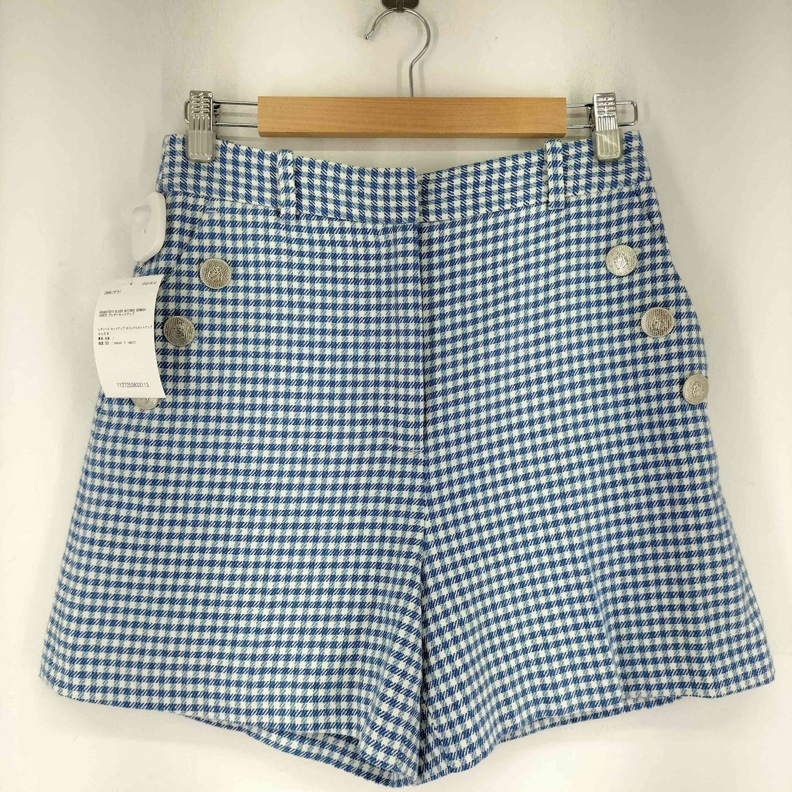 ザラ ZARA HOUNDSTOOTH BLAZER BUTTONED BERMUDA SHORTS