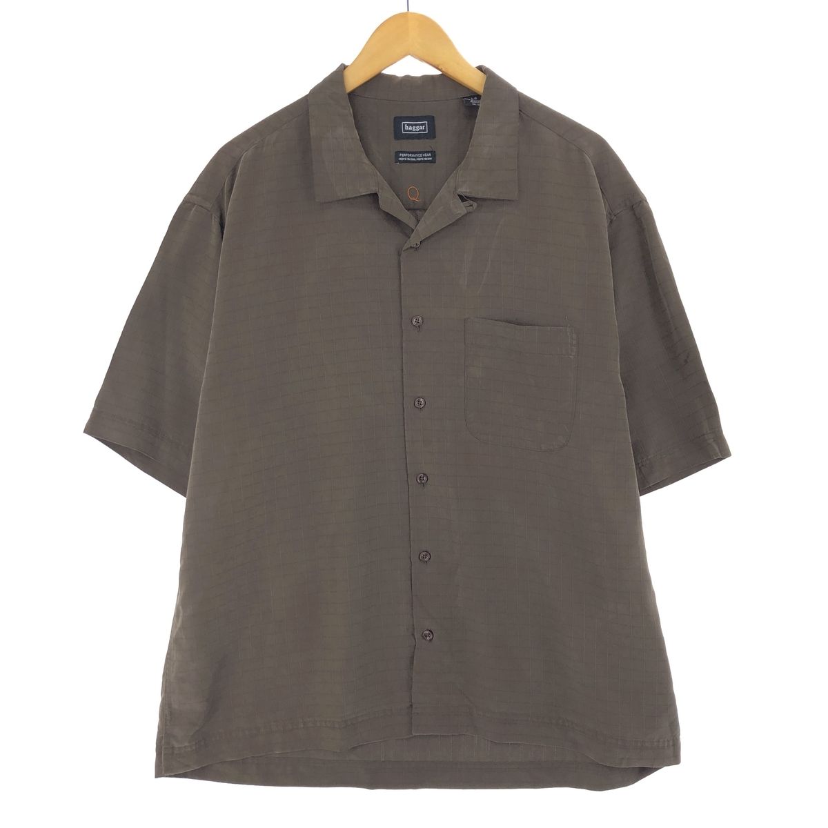 古着 HAGGAR 半袖 オープンカラー レーヨンシャツ メンズL/eaa441574