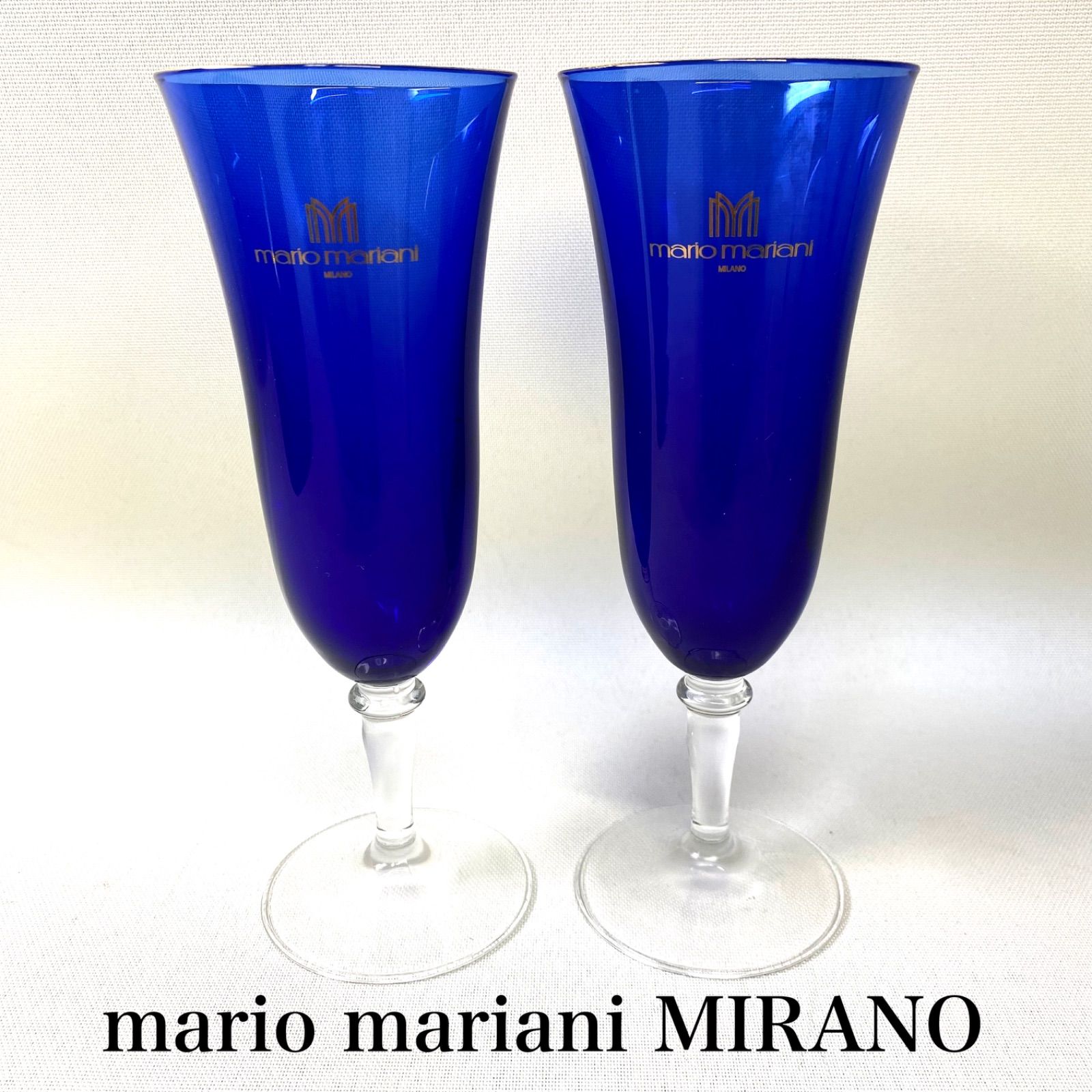 mario mariani MILANO マリオマリアーニ シャンパングラス ワイングラス 2脚 - メルカリ