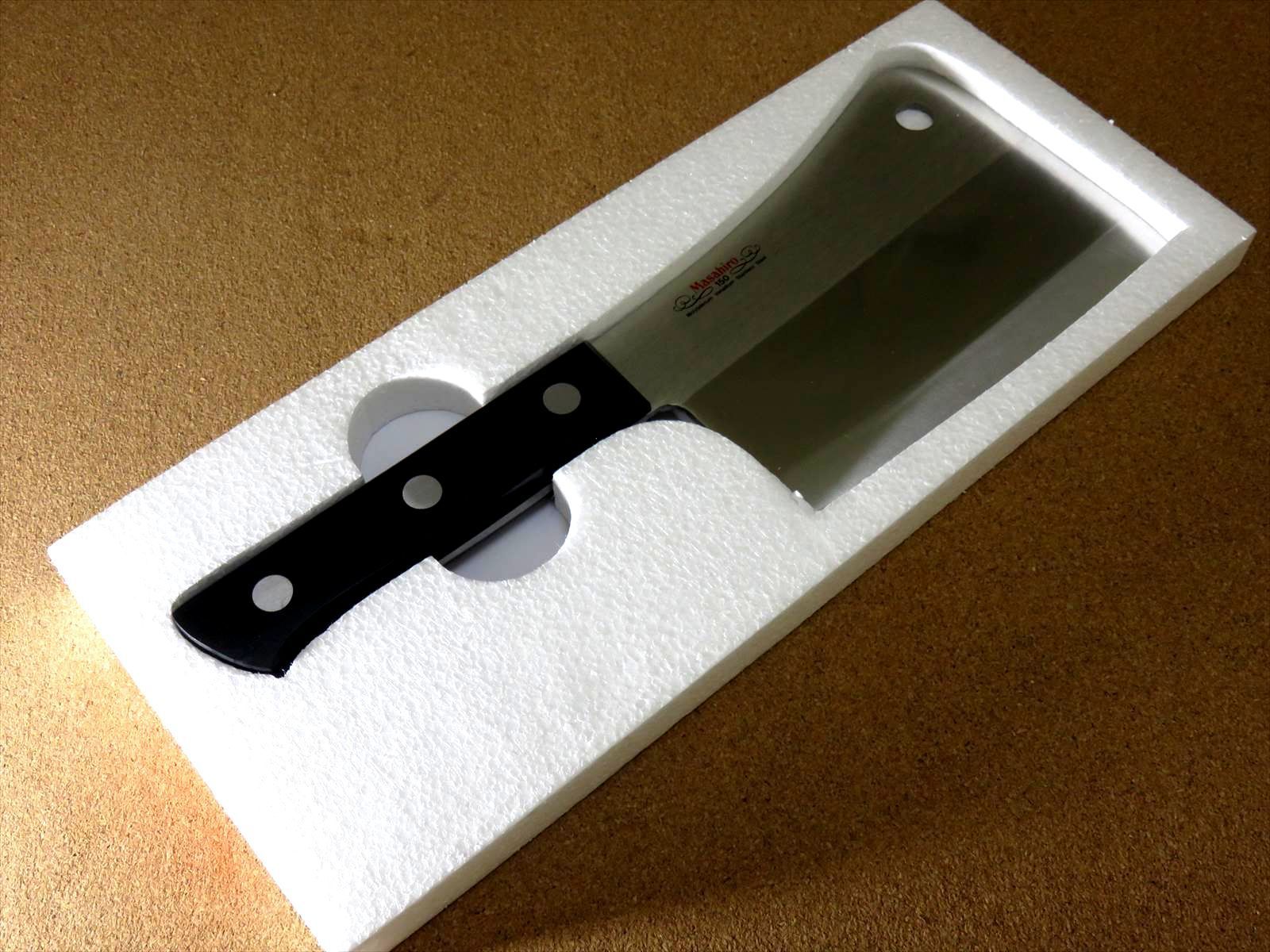 関の刃物 チョッパーナイフ 160mm 正広 日本鋼 クレバーナイフ 両刃 包丁 包丁 チョッパーナイフ 16cm (160mm) 正広 関の刃物 MV黒合板