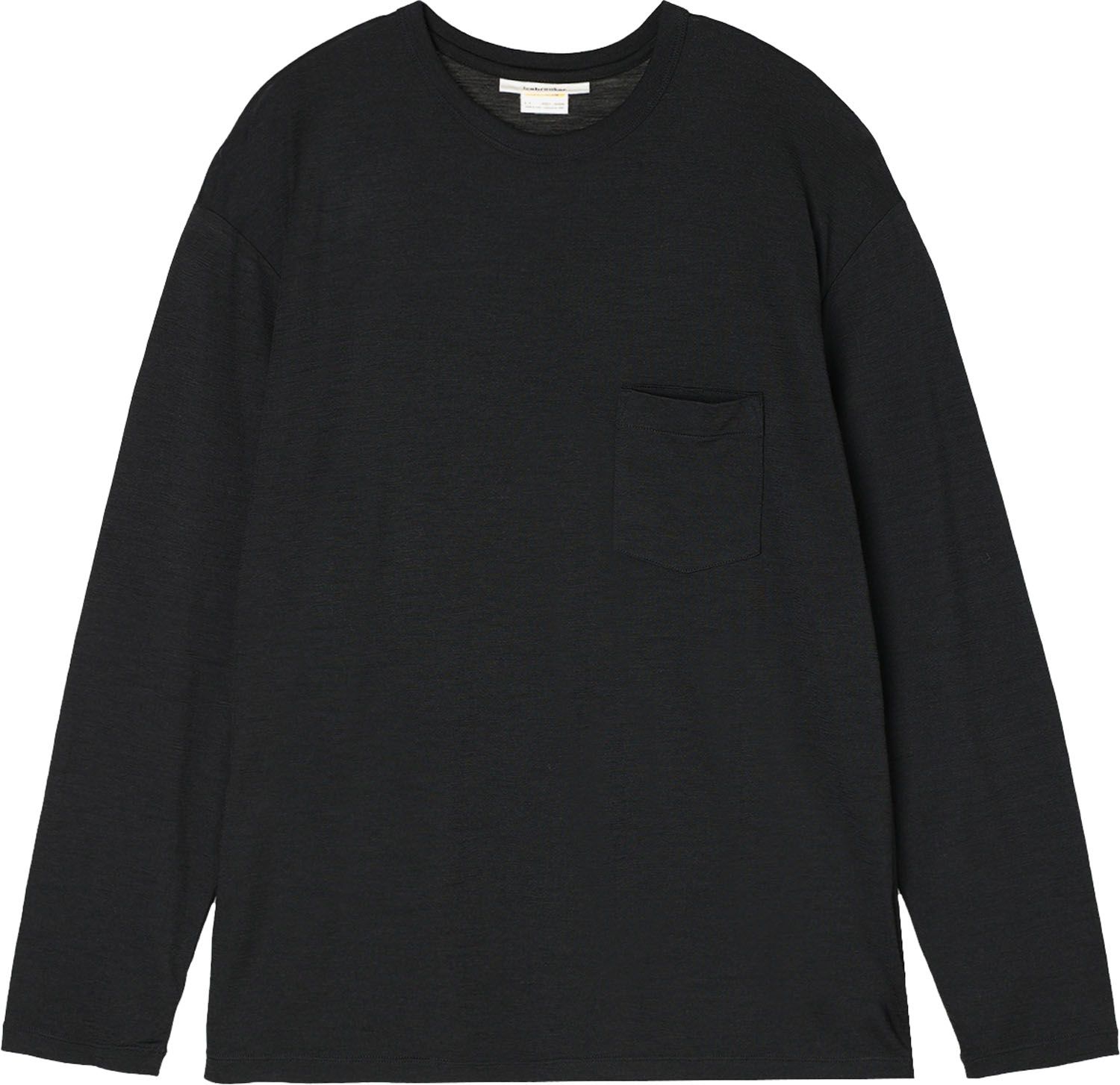 アイスブレーカーicebreaker アウトドア メリノ 150 ロングスリーブ ポケット ティー メンズ レディース 長袖 トップス Tシャツ 薄手 シンプル 普段着 運動 ゆったり 部屋着 胸ポケット 年中 IB0A57DB 01 ブラック