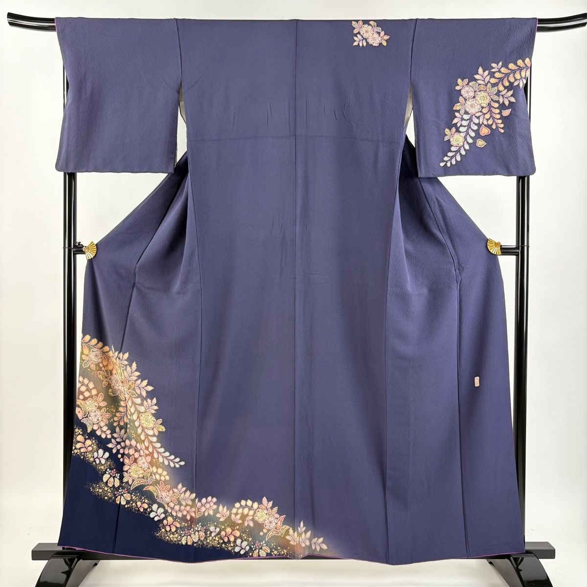 付下げ 身丈159cm 裄丈68cm L 袷 翠山工房 落款 辻が花 金彩