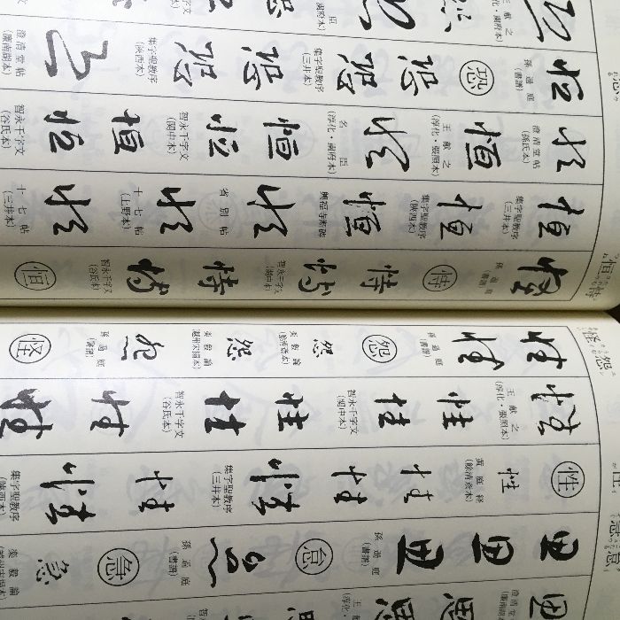 初版本『王羲之書法字典 杭迫柏樹編 二玄社 』初版 1987年発行