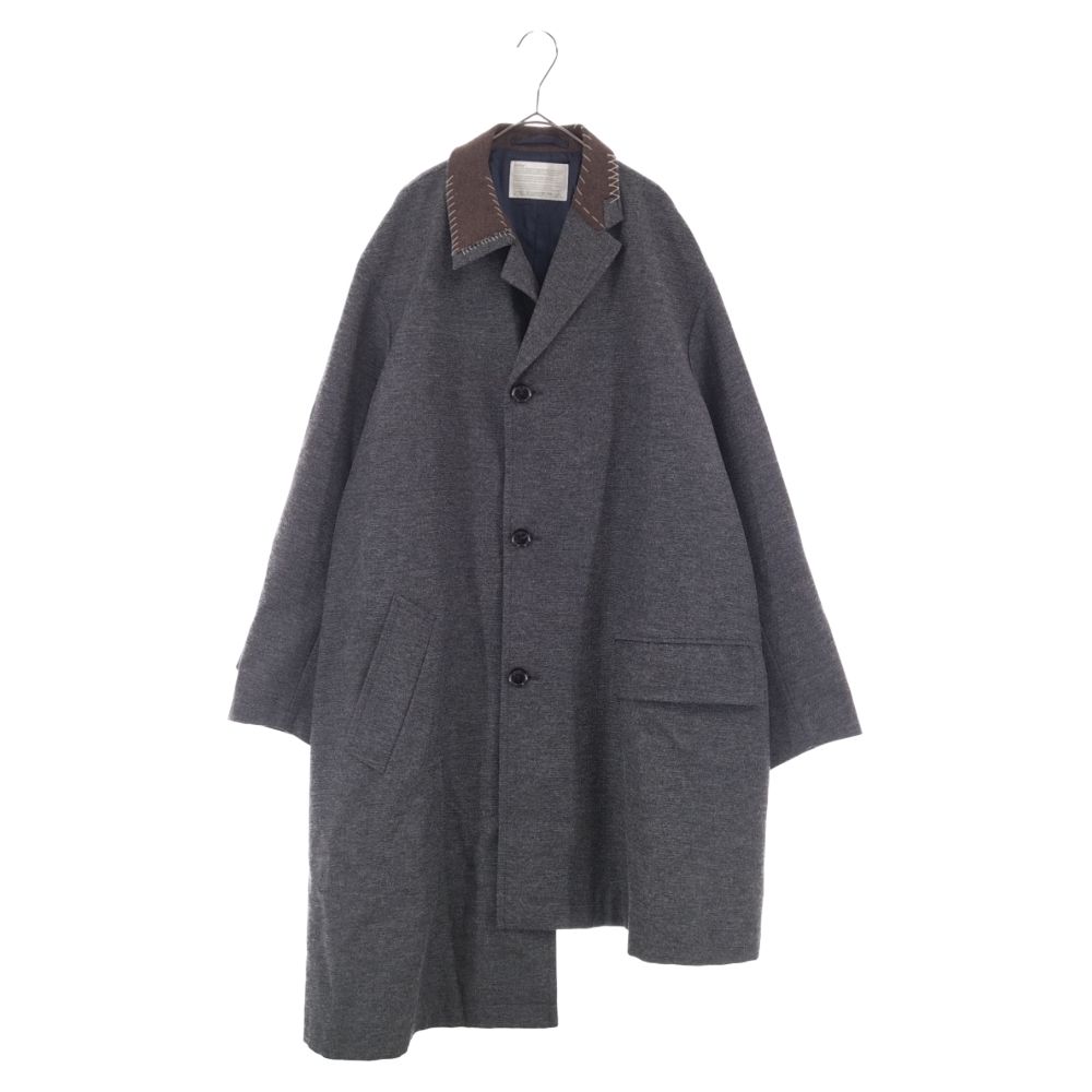 kolor 19AW アシンメトリーコート ネイビー サイズ1