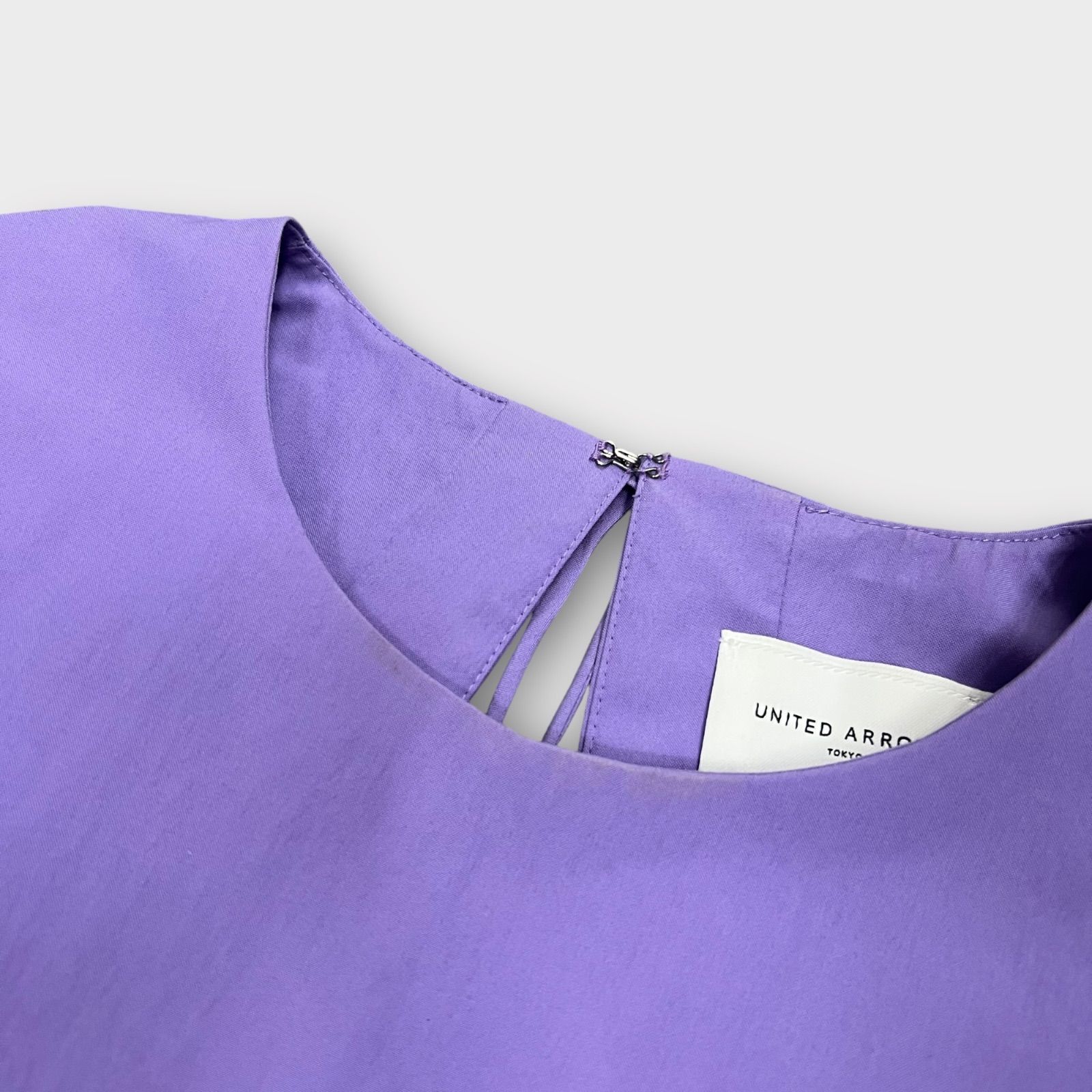 United Arrows 23SS オープンバックワンピース パープル 38 Mサイズ