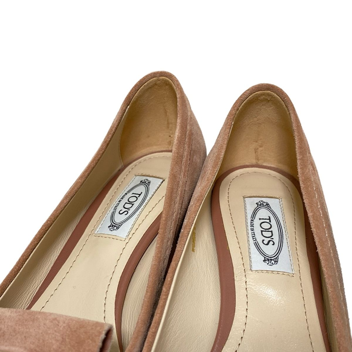 TOD'S(トッズ) ローファー 36 レディース - ピンクベージュ