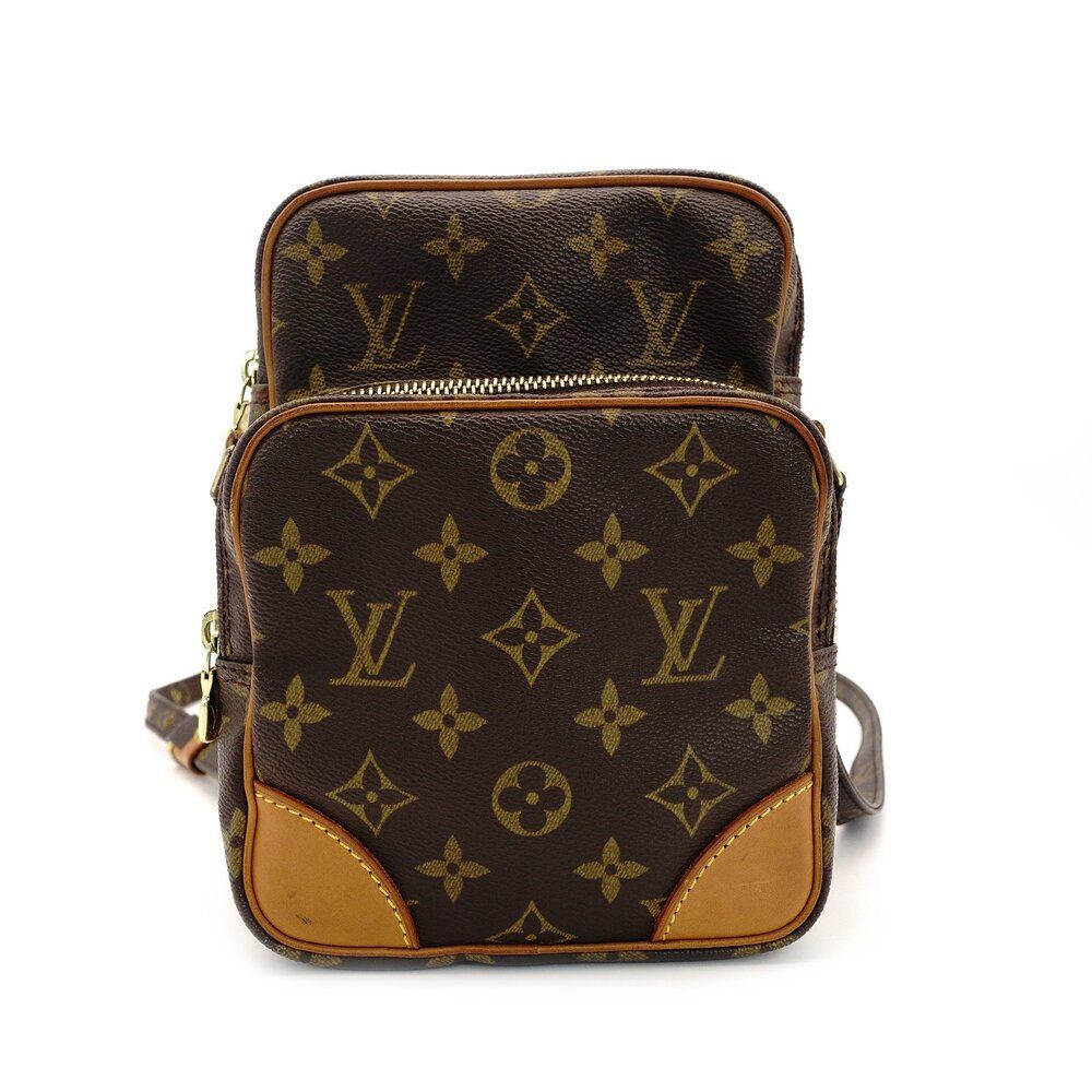ルイヴィトン LOUIS VUITTON アマゾン モノグラム キャンバス ショルダーバッグ クロスボディ ブラウン PVC レザー 7-8-706