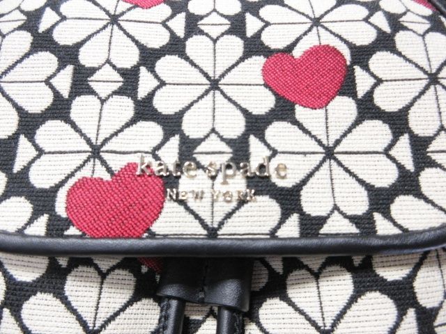 美品】ケイトスペード バッグパック リュック ジャガード ハート