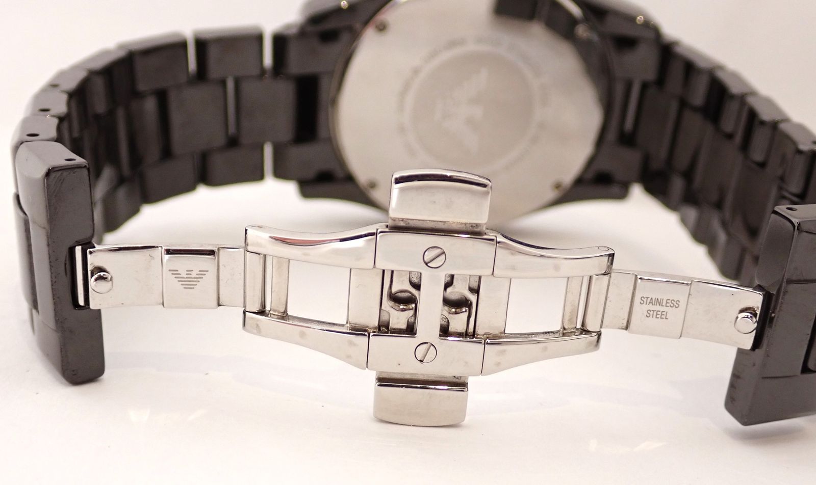 美品 ARMANI(アルマーニ)クォーツウォッチ クロノグラフ AR-1400