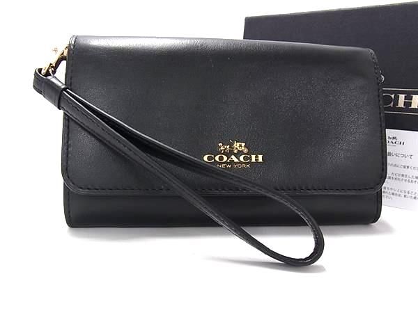 ★ほぼ新品未使用★COACH ブラック 長財布 ✨新品未使用✨新作 COACH 長財布 ブラック レザー Cロゴ メンズ