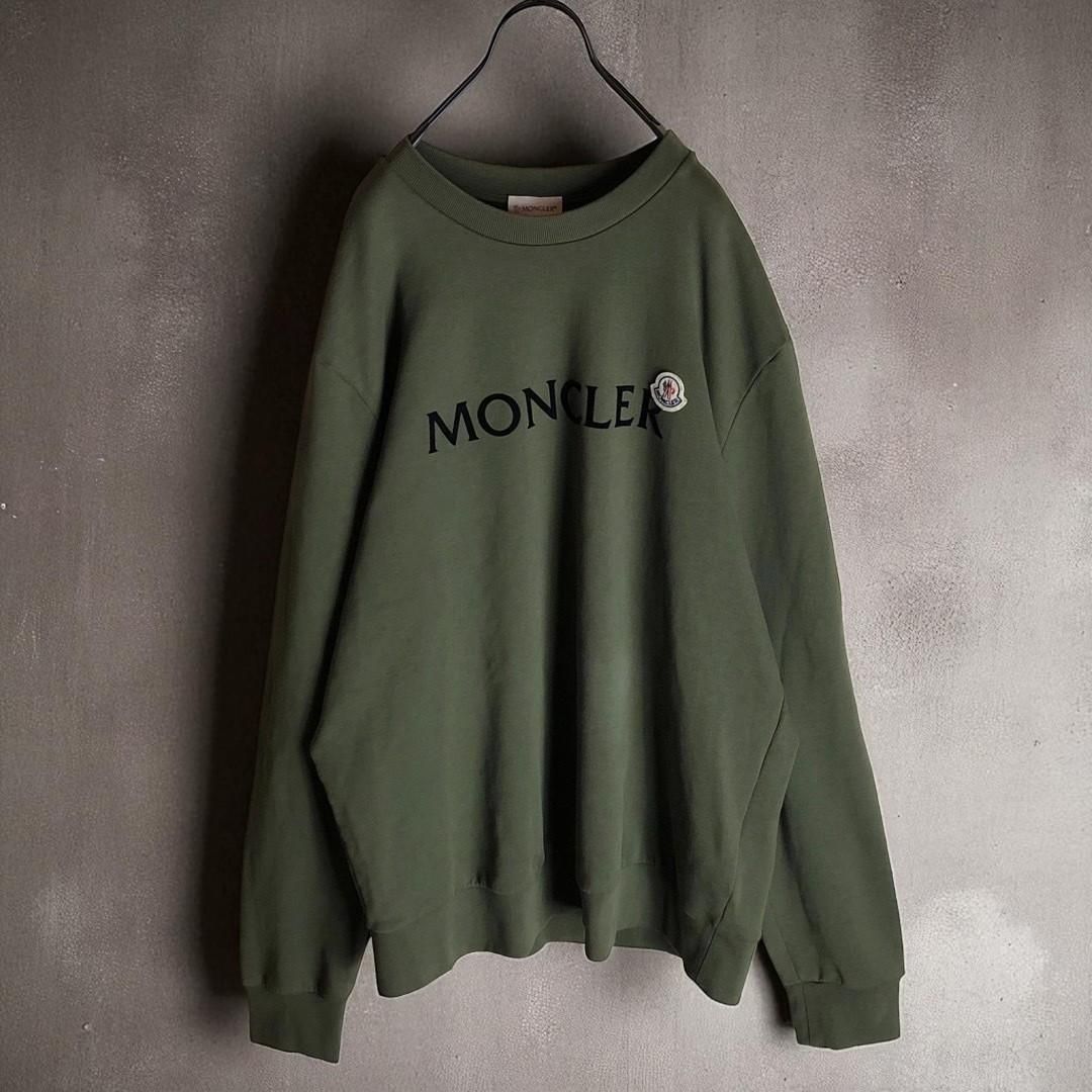 未使用品☆MONCLER Letteringlogo スウェット M khaky 新品未使用☆MONCLER Letteringlogo スウェット L カーキ色