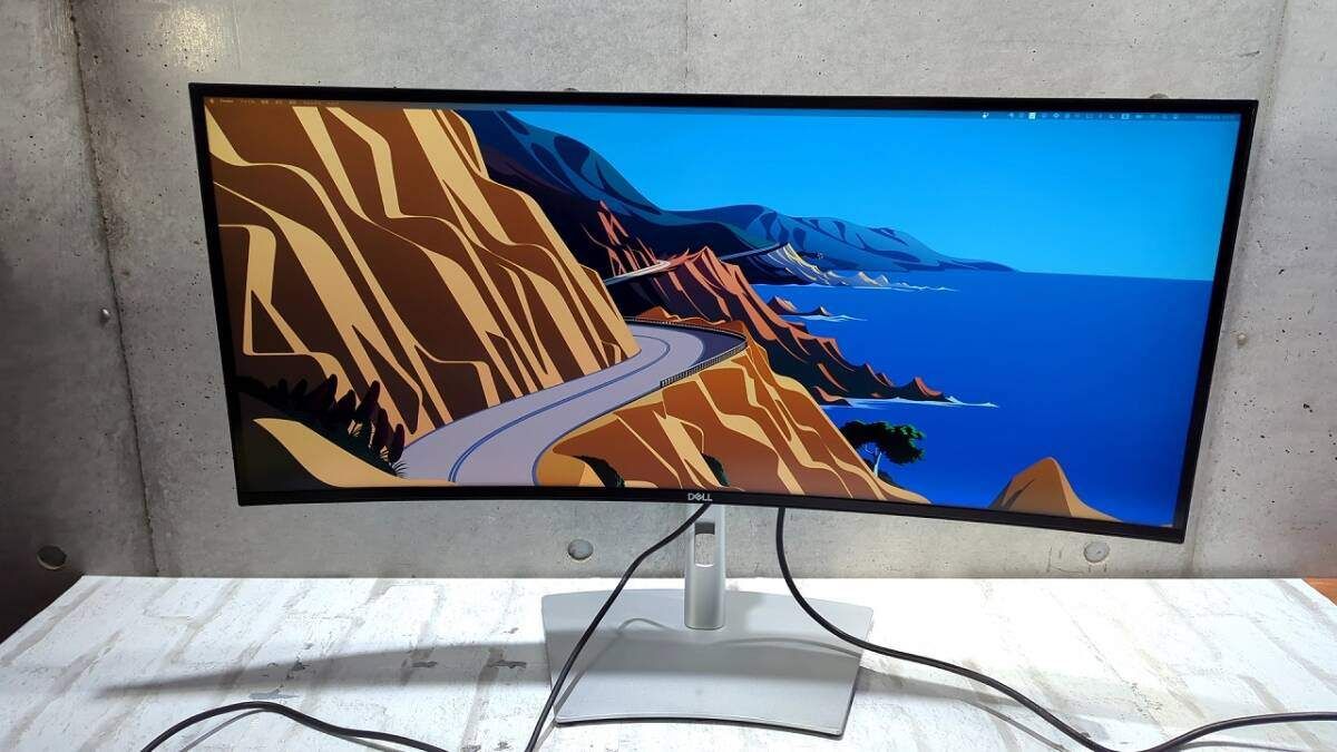 ☆状態良好☆ Dell デル U3421WE 34.14インチ 曲面 USB-Cハブモニター