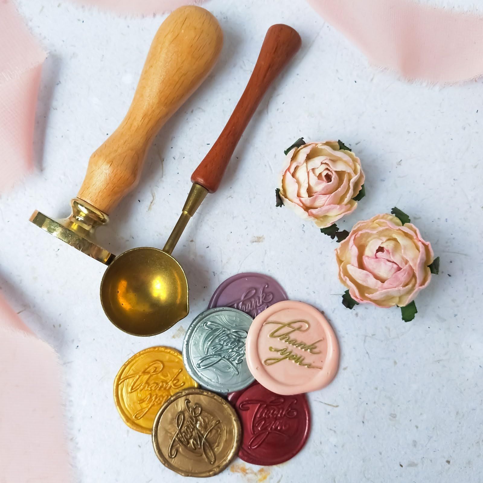 数量 2個 26文字A-Zアルファベットワックスシールスタンプキット 木製ハンドル付きギフトボックス付き ヴィンテージ封印スタンプ ウェディング招待状 パーティー PATIKIL ギフト包装 封筒カード用 スタイル3