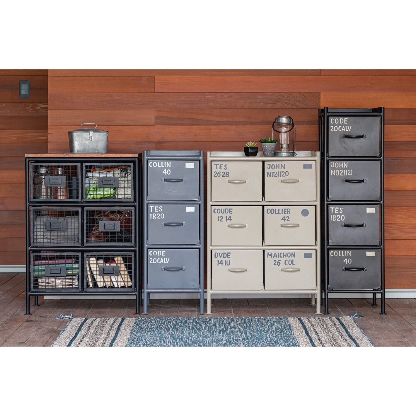 使うと 雰囲気の良くなる スチール チェスト ＜ienowa/9杯 引出