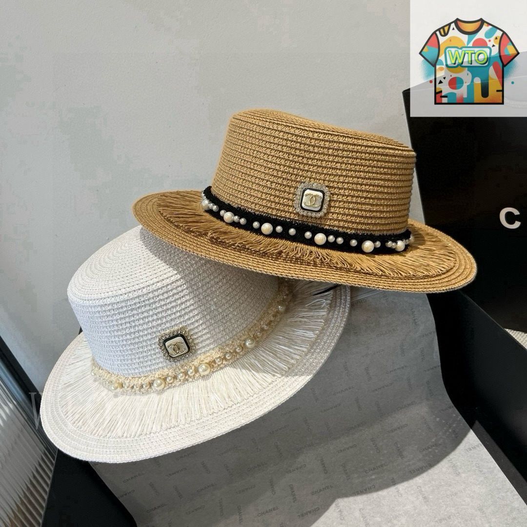 今日特価】Chanel New 平頂 ストローハット-3 - メルカリ