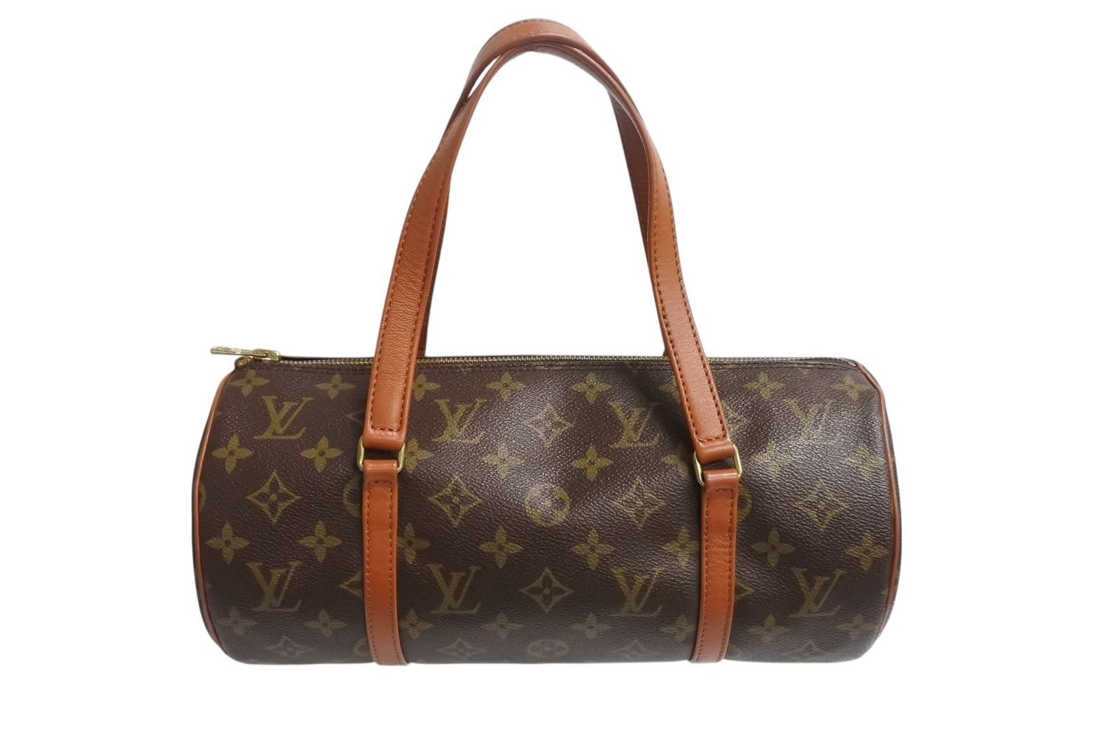 LOUIS VUITTON ルイヴィトン モノグラム パピヨン 30 ハンドバッグ M51366 ブラウン ロゴ ゴールド金具 4b002254