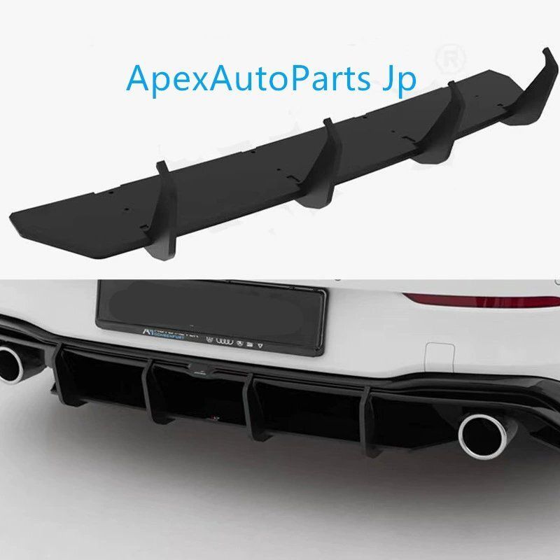 大ゴルフ8 GTI MAXモデル用 リアバンパーリップ ウィングレット ディフューザー 2021-2025 鋭いデザイン パーツ