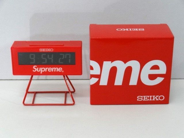 68.SUPREME×SEIKO 21SS Marathon Clock デジタル 時計 レッド
